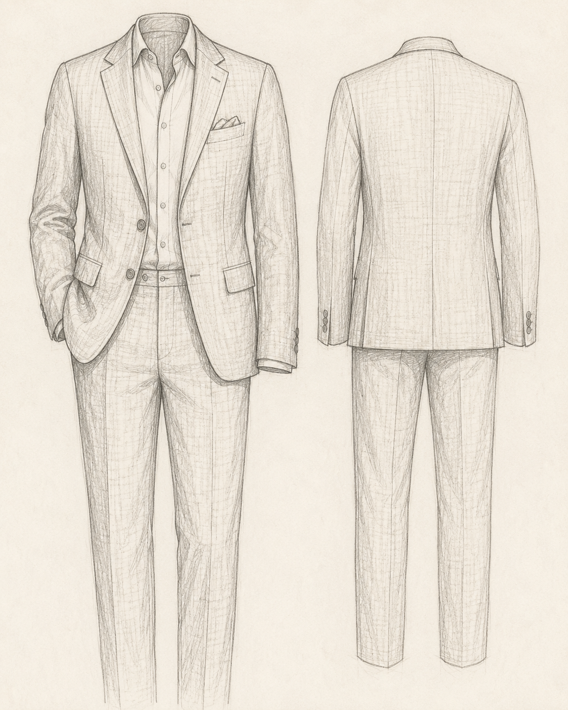 Custom Made-to-Measure Linen Suit