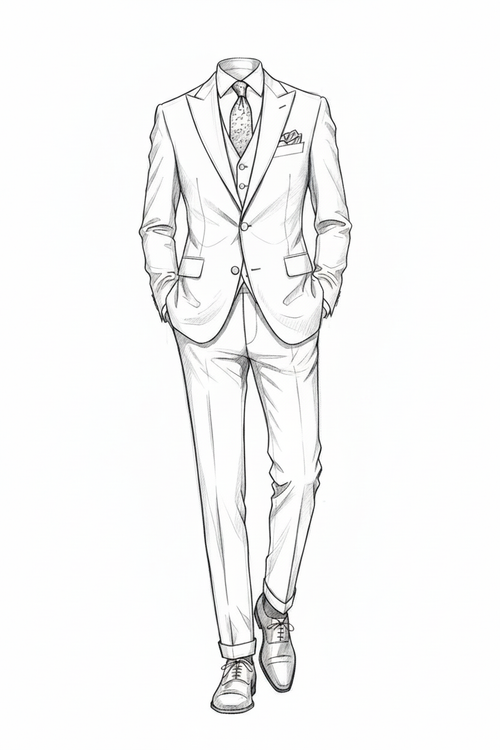Custom Made-to-Measure Suit Sketch